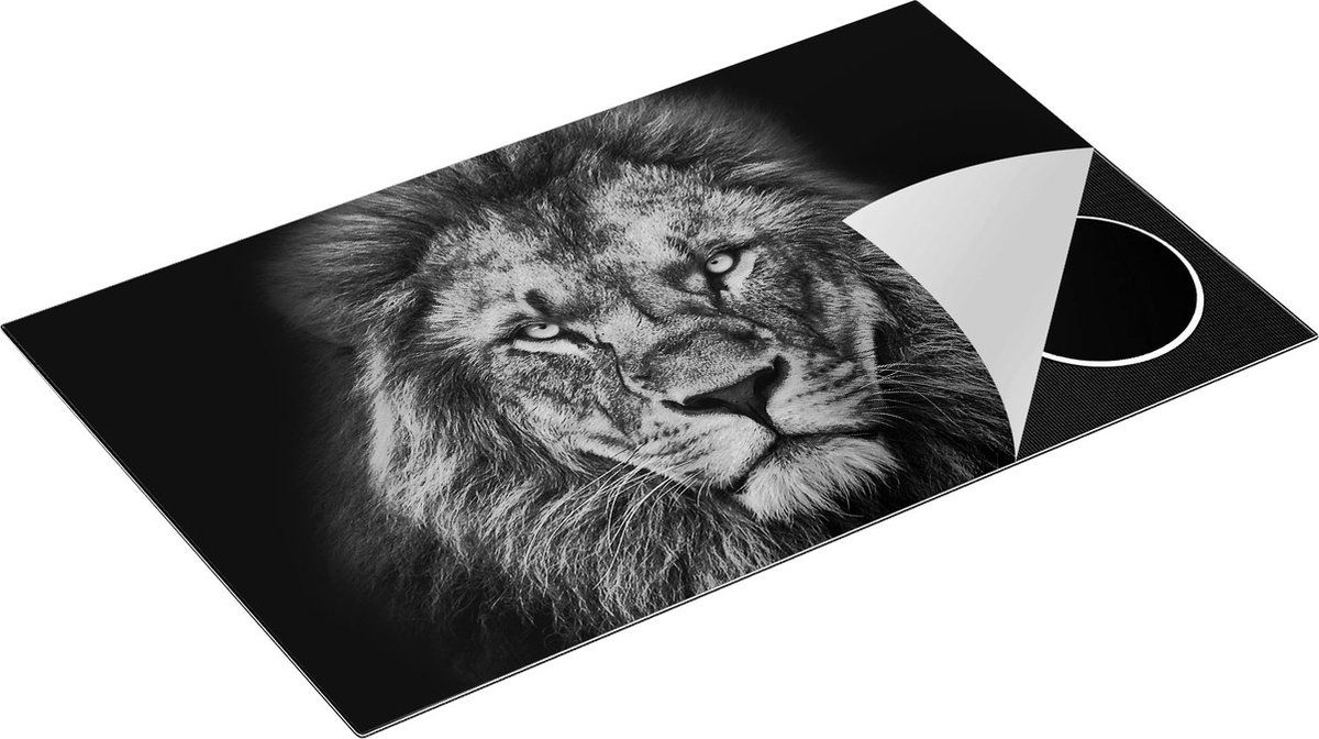 Chefcare Inductie Beschermer Leeuw - Leeuwenkop - 85x55 cm - Afdekplaat Inductie - Kookplaat Beschermer - Inductie Mat