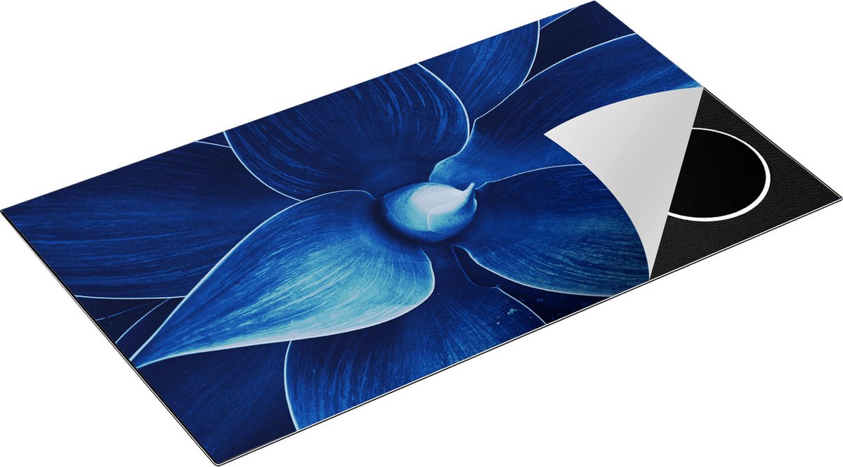 Chefcare Inductie Beschermer Blauwe Agave Plant - Bloem - 90x52 cm - Afdekplaat Inductie - Kookplaat Beschermer - Inductie Mat