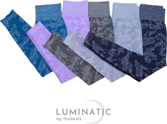 Sportlegging Dames - Yoga Legging - Fitness Legging - Legging Dames - Sport Legging - Shapewear Dames - Camouflage Broek - Camo - Luminatic® - Donker Grijs - Maat S — afbeelding 3