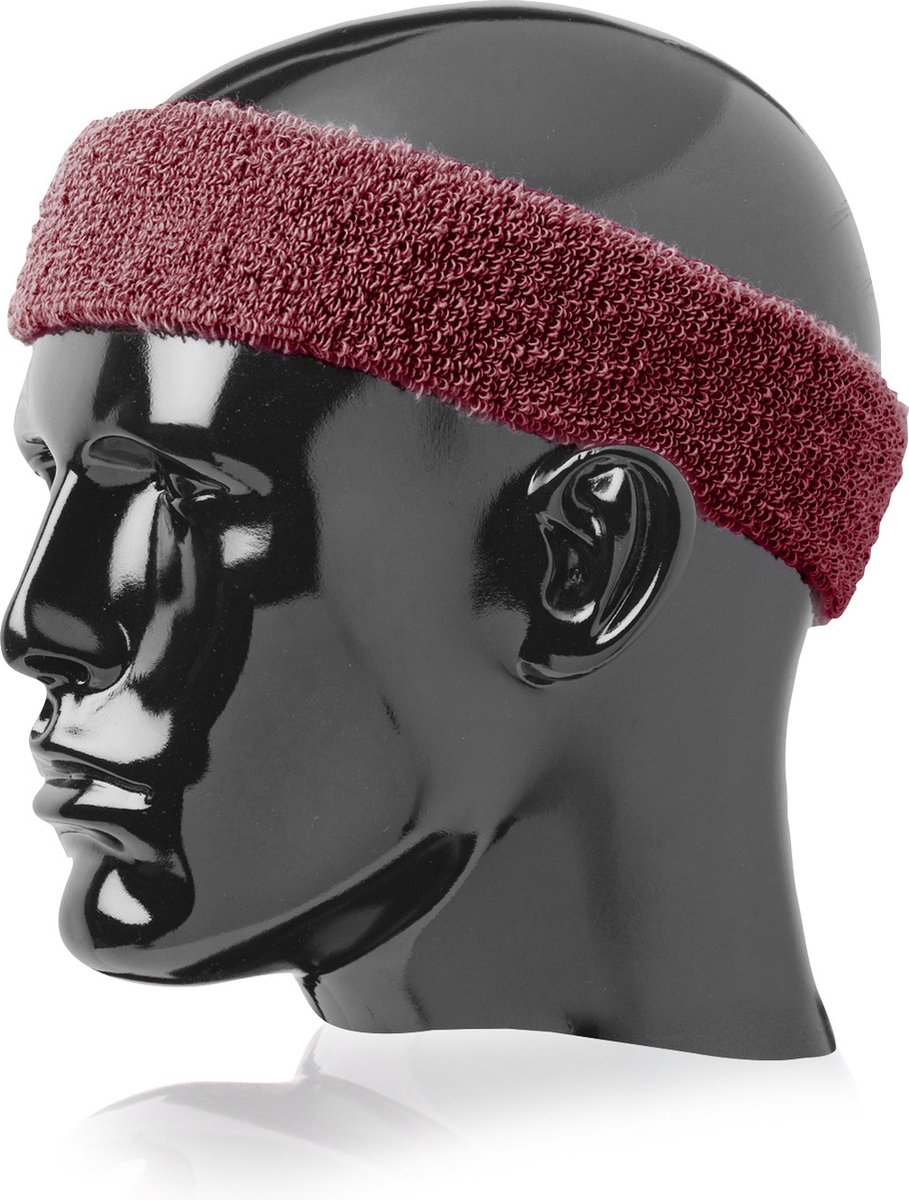 TCK - Sporthoofdband - Multisport - Pro - Sports Headband - Volwassenen - Bordeaux Rood - One Size