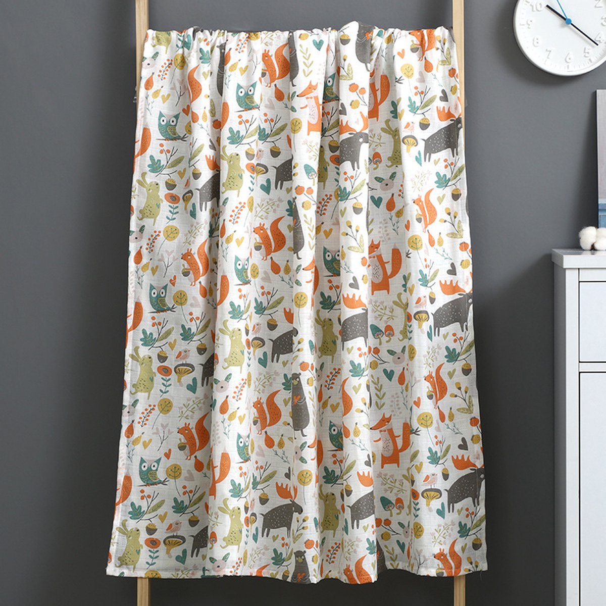 Goedkoopste Swaddle XL hydrofiele doek 120x120 cm - katoen - Bos