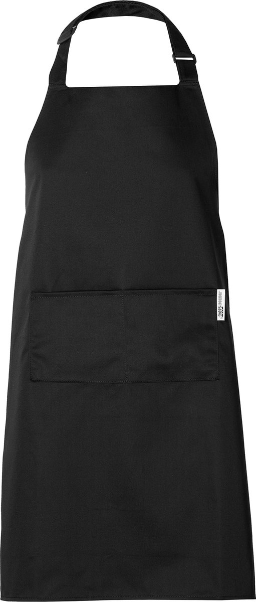 Chefs Fashion - Keukenschort voor dames en heren - Zwart Schort - 2 zakken - Simpel verstelbaar - in meerdere kleuren - 71 x 82 cm