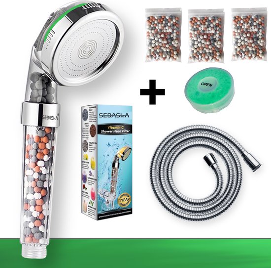 SEBASKA Waterbesparende douchekop Douchekoppen Ionische douchekop