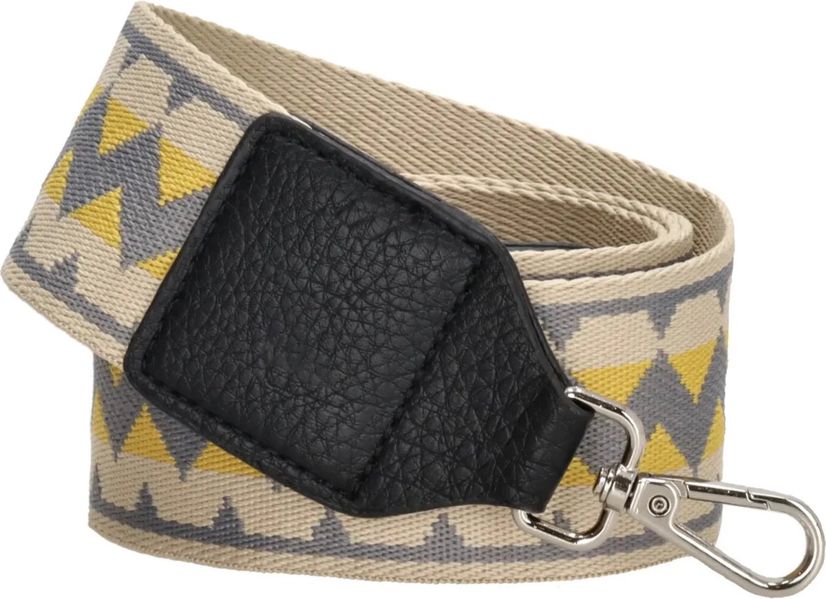 Schouderband - Camerakoord - Tassenriem -Tashengsel - Schouderriem - Bag Strap - Telefoonkoord - Verstelbaar - Triangle - Yellow