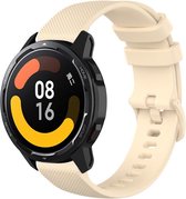Strap-it Luxe siliconen smartwatch bandje - geschikt voor Xiaomi Watch S1 (Active/Pro) / Watch 2 Pro / Watch S3 / Mi Watch / Amazfit GTR 47mm / GTR 2-3-4 / Amazfit Balance / Bip 5 - beige