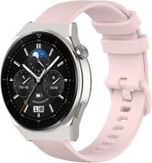 Strap-it Luxe siliconen smartwatch bandje - geschikt voor Huawei Watch GT 1 / GT 2 / GT 3 / GT 3 Pro / GT 4 46mm / GT 2 Pro / GT Runner / Watch 3 (Pro) / Watch 4 (Pro) / Watch Ultimate - roze