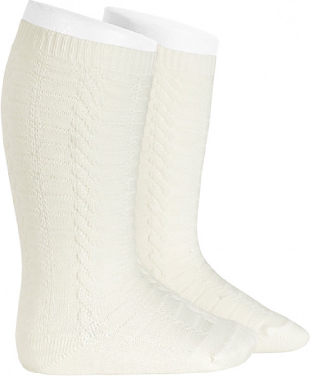 Cóndor Kniekous Braided Kabel Patroon | 2312/2 | Off White | 23-26 | maat 4