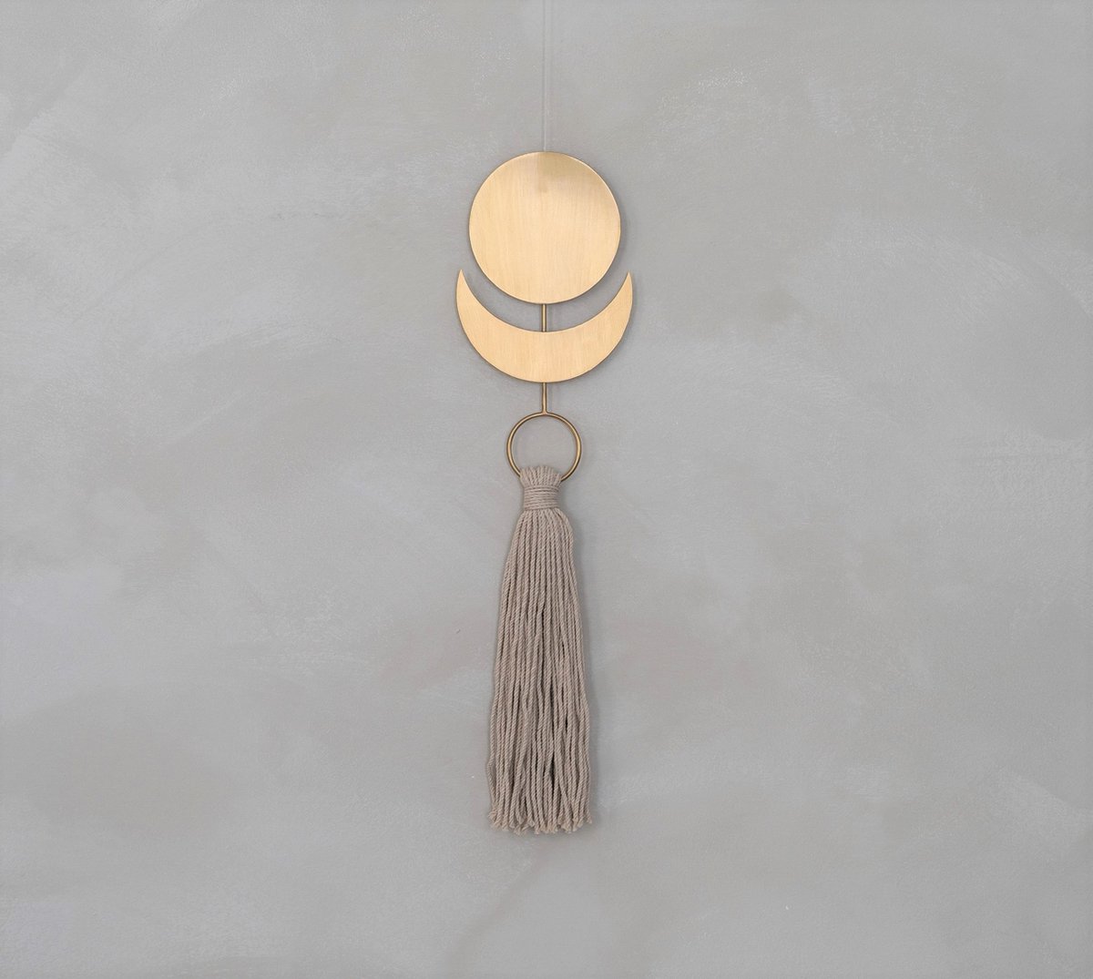 Wanddecoratie goud brass - June | Muurdecoratie boho | Wanddecoratie goud metaal | Luxe decoratie