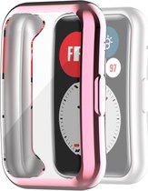 Screenprotector watch case - hoesje - geschikt voor Huawei Watch Fit - roze