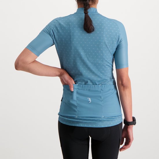 BBB Cycling Fietsshirt Dames Korte Mouw DonnaFit - Wielershirt Dames Korte Mouw - Comfortabel en Sneldrogend Wielrenshirt Dames - Grijs Blauw - Maat XL - BBW-412 van BBB Cycling — afbeelding 5
