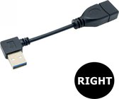 USB 3.0 Male-Female 90 Graden Verlengkabel Adapter 20cm- Rechts