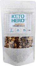 KETO-HERO® Kickstart Granola + 20 donkere chocolade druppels - Keto - high fibres - 12 x 250g