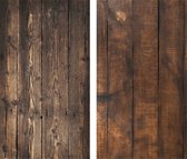 DW4Trading Dubbelzijdige Vinyl Achtergrond - Food en Product Fotografie - Backdrop - 87x57 cm - Planken Hout