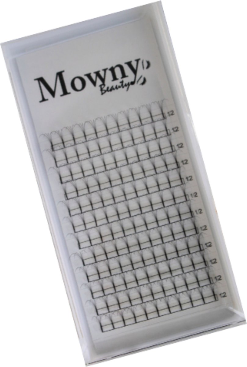 Mowny Beauty - Wimperextensions - 4D Premade Fans - 12mm 0,07mm D-krul - Natuurlijke Wimperextensions - Russisch Volume