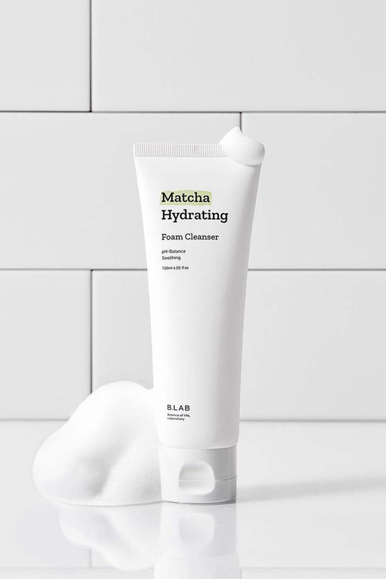 B.LAB Matcha Hydrating Foam Cleanser - korean skincare- gezichtsreinigingsproduct - reinigingsschuim - 120 mL