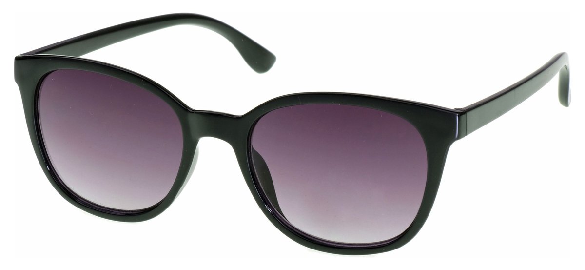 Hidzo Volwassen Cat-eye Zonnebril Zwart - UV 400 - Grijze Glazen - Inclusief Brillenkoker