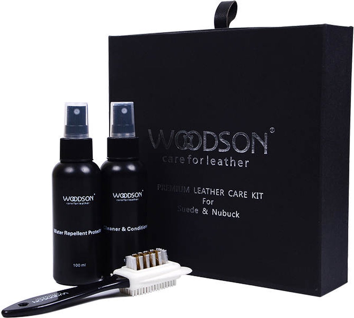 WOODSON® Suède Shoe Cleaning Kit – Suède Schoenverzorging - incl. Suède Borstel/Gum, Suède Spray & Cleaner