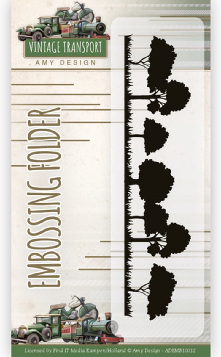 Embossing Folder - Amy Design - Vintage Transport