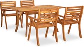 Decoways - 5-delige Tuinset massief acaciahout
