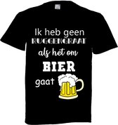 Grappig T-shirt met de tekst ik heb geen ruggengraat als het om bier gaat. Maat 5XL