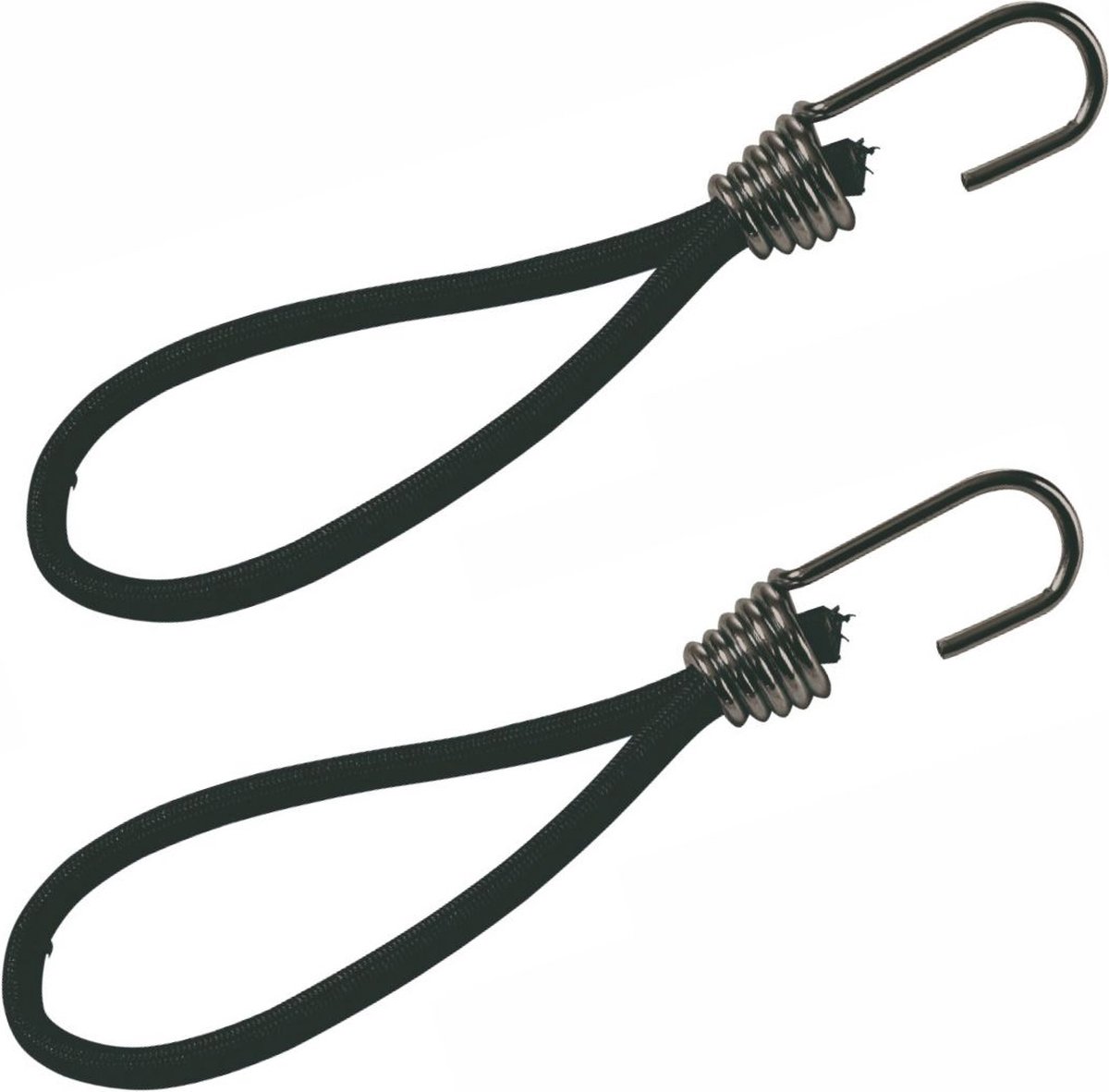 Spanner met spinhaak - spandoekelastiek - Zwart - 20cm - 10 stuks