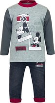 Disney - Mickey Mouse - 2 Delige Baby kleding set - Grijs - 86 cm