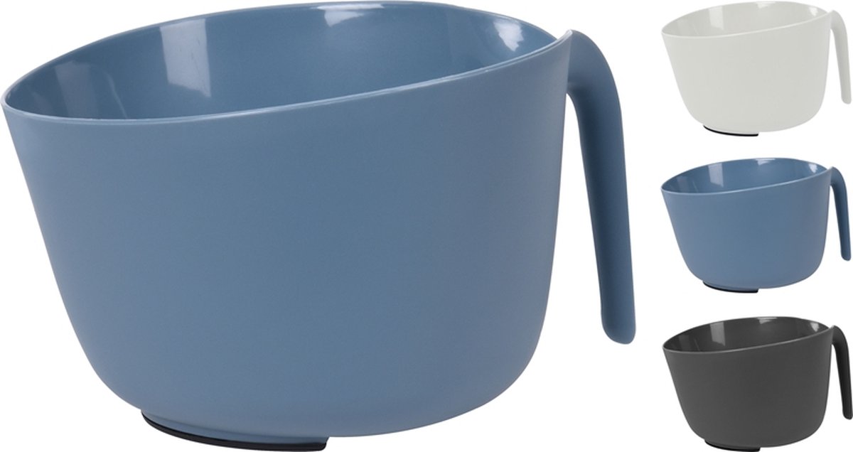 Excellent Houseware Mengkom kunststof met handvat 3L (1 stuk) assorti