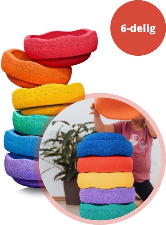 Stapelstein Rainbow Set van 6