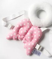 Baby hoofdbeschermer - valbescherming - roze hoofdbescherming - hoofdkussen- rug beschermen - baby lopen - babykussen - cadeau