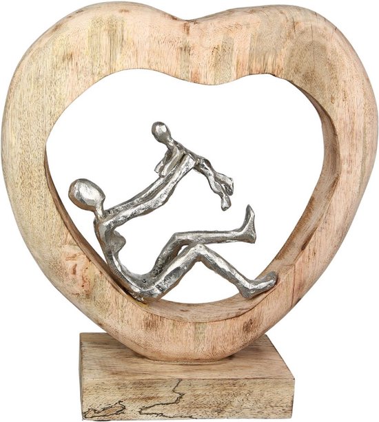 Gilde - Sculptuur - Beeld- Hout - Staal - Moederliefde/Liefde voor een kind