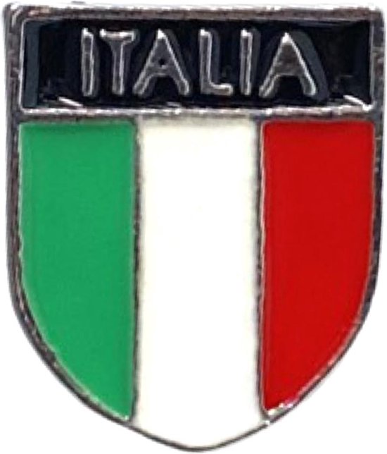 Emblème Drapeau Italia Épinglette émaillée H 2 x L 1,6 cm