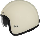 CMS VINTAGE SV PLAIN - Ivory White - Jethelm - Motorhelm - scooterhelm - brommerhelm - scooter helm - motor helm - brommer helm