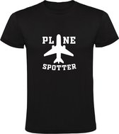 Plane Spotter | Heren T-shirt | Zwart | Vliegtuig Spotten