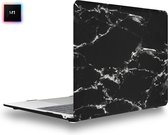 MacBook Air 13 Inch Hard Case - Hardcover Shock Proof Hardcase Hoes Macbook Air M1 2020 (A2337) Cover - Marble Black/White