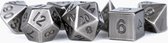 Dobbelsteen setje dice - MetalDice Antique Silver dobbelstenen voor o.a. Dungeons & Dragons