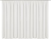 JEMIDI Kant-en-klaar blikdicht gordijn - Gordijn met plooiband 245 x 300 cm - Voor op gordijnrail - Wit