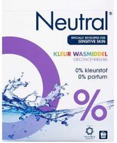 Bol.com Neutral 0% Parfumvrij Waspoeder - 1 x Wit 45 Wasbeurten + 1 x Kleur 45 Wasbeurten aanbieding