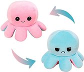 Omkeerbaar Octopus Knuffel | Stemming Pluche | Reversible | Inside Out | Speelgoed | Tik Tok  | Roze | Blauw | 1 Stuk