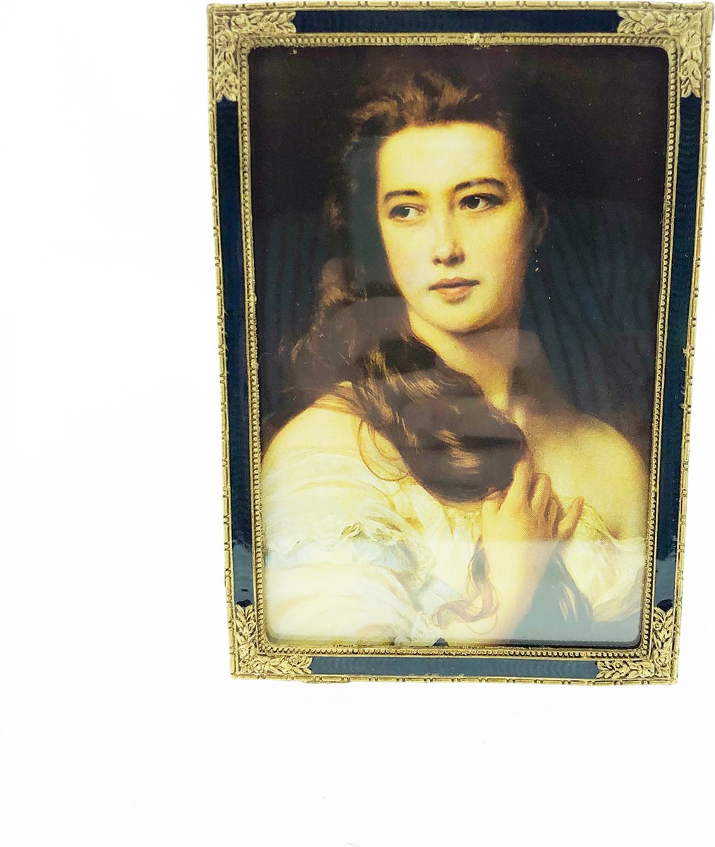 AL - Fotolijst - 10 x 15 cm - Blauw / Goud