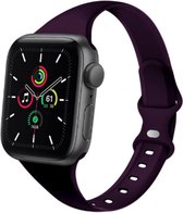 Compatible apple watch bandje - By Qubix - Sportbandje Slim Fit - Paars - Geschikt voor Apple Watch 42mm / 44mm / 45mm - Apple watch series 3/4/5/6/7