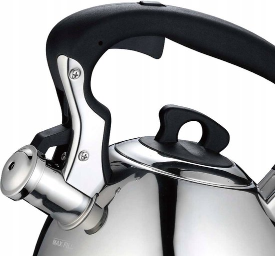 KLAUSBERG 7479 fluitketel - 3L - rvs - alle warmtebronnen Fluitketel KLAUSBERG 7479 fluitketel - 3L - rvs - alle warmtebronnen Fluitketel
