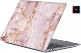 MacBook Pro 13 Inch M1 Case - Hardcover Hardcase Shock Proof Hoes A2338 Cover - Marble Pink