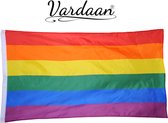 Regenboog Vlag - Pride Vlag - Symbool Voor LBGTQ - Gay Pride Vlag - Geschenkidee - Vardaan Regenboogvlag - Professionele Vlag - 90 X 150 CM