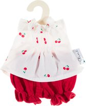 Olimi poppen kledingset 'Bloomers Cherries' voor een pop van ca. 21 cm.