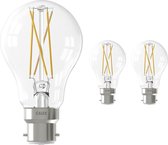 Voordeelpak 3x Calex Smart Standaard LED Lamp B22 7W 806lm 1800-3000K Filament | Tuya Wifi - Afstembaar Wit
