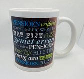 Koffie mok/Beker/Pensioen cadeau/Mok pensioen