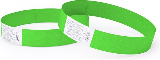 Scheur als Zullen 1000 stuks Polsbandjes Tyvek - 19 mm - festival bandjes - corona polsbandje  - neon groen | bol.com