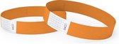 1000 pièces Bracelets Tyvek - 19 mm - bracelets festival - bracelet corona - orange fluo