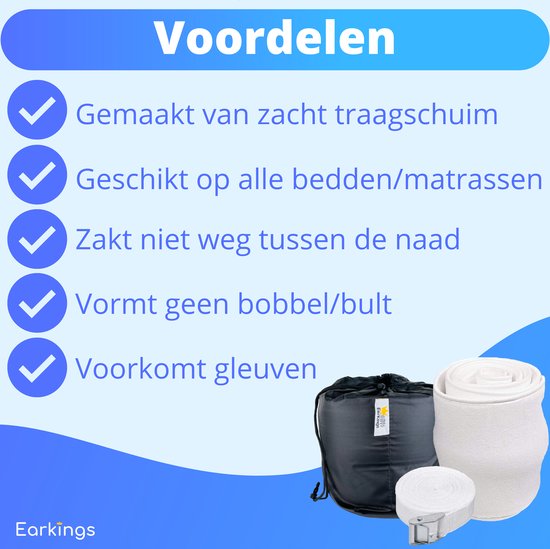 Bed spleetvuller op maat - afneembare armleuningkussens voor