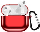 By Qubix AirPods 3 hoesje - TPU - Electroplating series - Rood